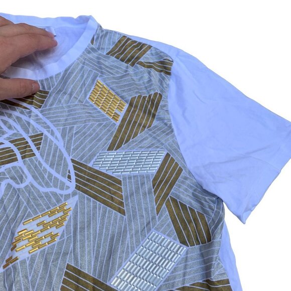 Rare Gianni Versace Shirt Medium White/Gold - Picture 8 of 9